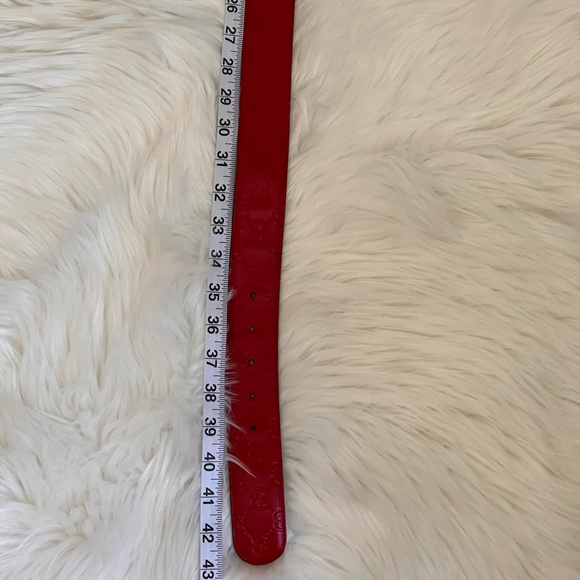 GUCCI Interlocking G Logo Red Authentic Men’s Belt - Picture 11 of 12